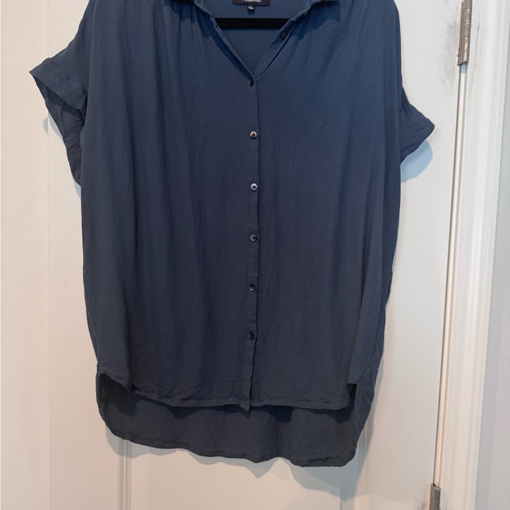 Madewell Central Drapey Shirt in Deepshadow Large - Picture 2 of 6